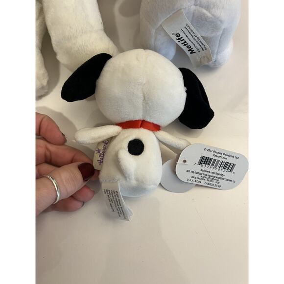 SNOOPY PLUSH TRIO *SOME TAGS* Santa Christmas Heart Glasses ITTY BITTY Metlife - Picture 5 of 7